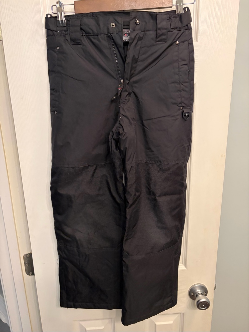 Youth  Black Insulated Snow Pants